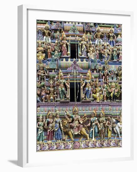 Sri Mariamman Hindu Temple, Singapore, Southeast Asia, Asia-John Woodworth-Framed Photographic Print