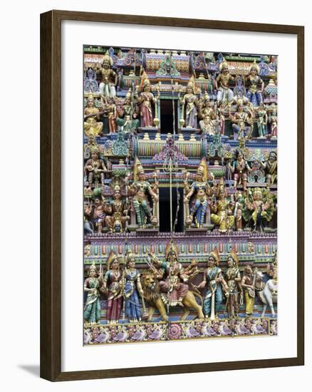 Sri Mariamman Hindu Temple, Singapore, Southeast Asia, Asia-John Woodworth-Framed Photographic Print