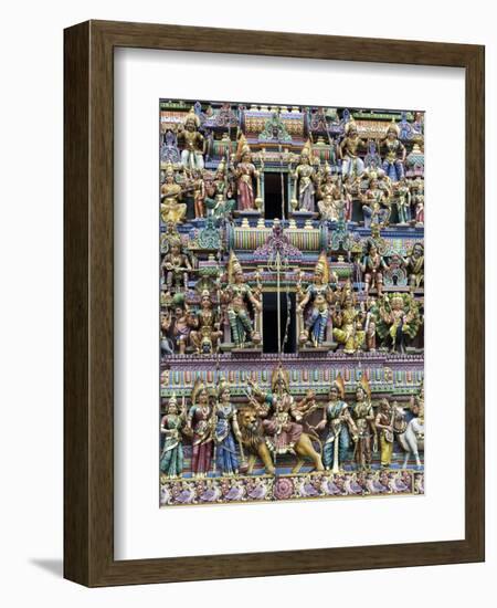 Sri Mariamman Hindu Temple, Singapore, Southeast Asia, Asia-John Woodworth-Framed Photographic Print