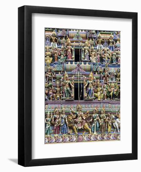 Sri Mariamman Hindu Temple, Singapore, Southeast Asia, Asia-John Woodworth-Framed Photographic Print