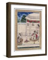 Sri Raga, Ragamala Album, School of Rajasthan, 19th Century-null-Framed Giclee Print