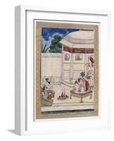 Sri Raga, Ragamala Album, School of Rajasthan, 19th Century-null-Framed Giclee Print