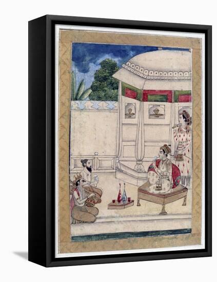 Sri Raga, Ragamala Album, School of Rajasthan, 19th Century-null-Framed Stretched Canvas