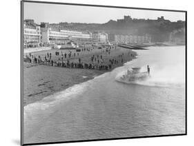 SRNI Hovercraft Arriving at Dover after the First Channel Crossing-null-Mounted Photographic Print