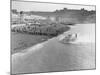 SRNI Hovercraft Arriving at Dover after the First Channel Crossing-null-Mounted Photographic Print