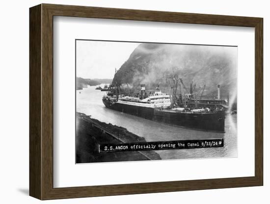 SS Ancon at the Opening of the Panama Canal-null-Framed Photographic Print