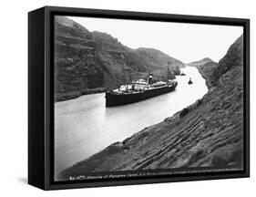 SS Ancon Passing Through Culebra Cut-null-Framed Stretched Canvas