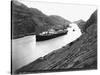 SS Ancon Passing Through Culebra Cut-null-Stretched Canvas