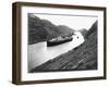 SS Ancon Passing Through Culebra Cut-null-Framed Premium Photographic Print