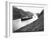 SS Ancon Passing Through Culebra Cut-null-Framed Premium Photographic Print