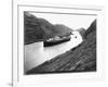 SS Ancon Passing Through Culebra Cut-null-Framed Premium Photographic Print
