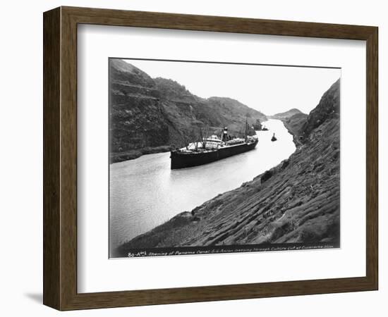 SS Ancon Passing Through Culebra Cut-null-Framed Photographic Print