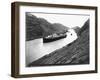 SS Ancon Passing Through Culebra Cut-null-Framed Photographic Print