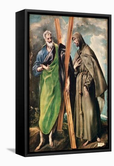 Ss. Andrew and Francis of Assisi, After 1576-El Greco-Framed Stretched Canvas