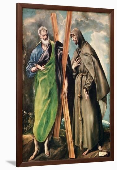 Ss. Andrew and Francis of Assisi, After 1576-El Greco-Framed Giclee Print