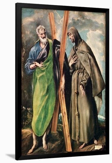 Ss. Andrew and Francis of Assisi, After 1576-El Greco-Framed Giclee Print