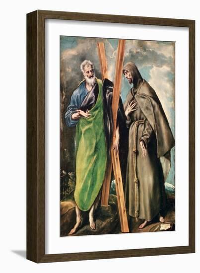 Ss. Andrew and Francis of Assisi, After 1576-El Greco-Framed Giclee Print