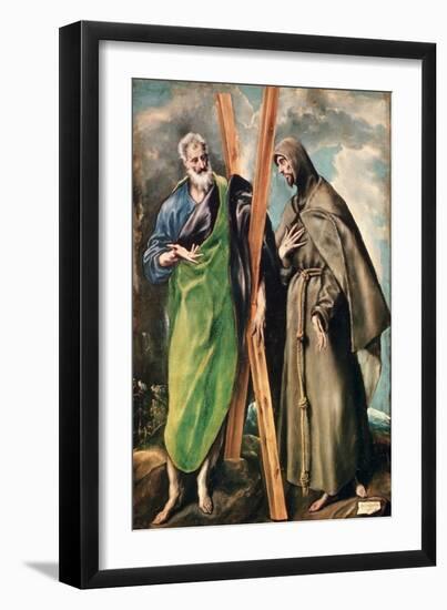 Ss. Andrew and Francis of Assisi, After 1576-El Greco-Framed Giclee Print