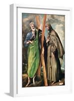 Ss. Andrew and Francis of Assisi, After 1576-El Greco-Framed Giclee Print