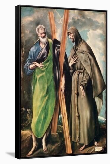 Ss. Andrew and Francis of Assisi, After 1576-El Greco-Framed Stretched Canvas