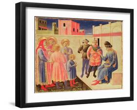 Ss. Cosmas and Damian Before Diocletian, Predella from the Annalena Altarpiece, 1434-Fra Angelico-Framed Giclee Print