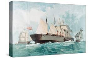 SS Great Eastern, IK Brunel's Great Steam Ship, 1858-null-Stretched Canvas