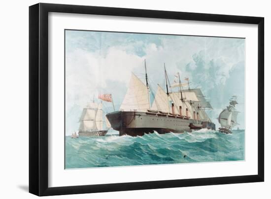 SS Great Eastern, IK Brunel's Great Steam Ship, 1858-null-Framed Giclee Print