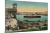 Ss Havana and City from Morro Castle, Havana, Cuba, C1910-null-Mounted Giclee Print