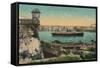 Ss Havana and City from Morro Castle, Havana, Cuba, C1910-null-Framed Stretched Canvas