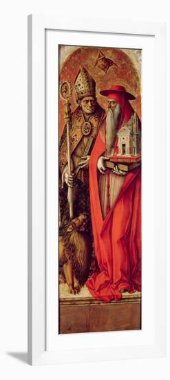 SS. Jerome and Augustine, Side Panel from the Madonna Della Candeletta Triptych-Carlo Crivelli-Framed Premium Giclee Print