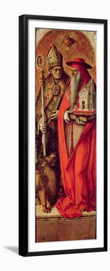 SS. Jerome and Augustine, Side Panel from the Madonna Della Candeletta Triptych-Carlo Crivelli-Framed Premium Giclee Print