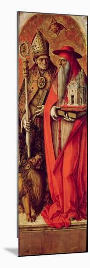 SS. Jerome and Augustine, Side Panel from the Madonna Della Candeletta Triptych-Carlo Crivelli-Mounted Premium Giclee Print