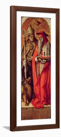 SS. Jerome and Augustine, Side Panel from the Madonna Della Candeletta Triptych-Carlo Crivelli-Framed Premium Giclee Print