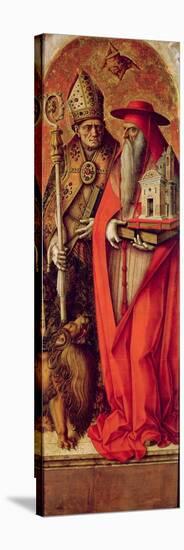 SS. Jerome and Augustine, Side Panel from the Madonna Della Candeletta Triptych-Carlo Crivelli-Stretched Canvas