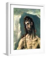 Ss. John the Evangelist and John the Baptist, Detail of the Baptist, 1605-10-El Greco-Framed Giclee Print