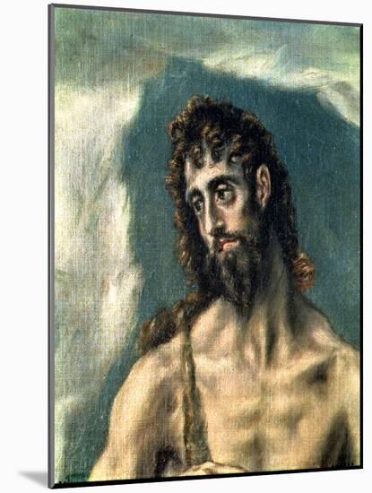 Ss. John the Evangelist and John the Baptist, Detail of the Baptist, 1605-10-El Greco-Mounted Giclee Print