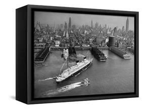 SS Liberte (Formerly Europa) Berths in New York, 1950-null-Framed Stretched Canvas