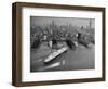 SS Liberte (Formerly Europa) Berths in New York, 1950-null-Framed Photographic Print