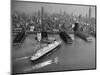 SS Liberte (Formerly Europa) Berths in New York, 1950-null-Mounted Photographic Print