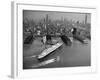 SS Liberte (Formerly Europa) Berths in New York, 1950-null-Framed Photographic Print