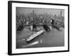 SS Liberte (Formerly Europa) Berths in New York, 1950-null-Framed Photographic Print