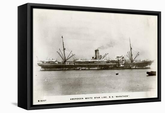 SS Marathon, Aberdeen White Star Line Steamship, C1903-C1920-Kingsway-Framed Stretched Canvas