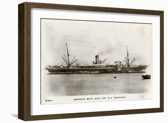 SS Marathon, Aberdeen White Star Line Steamship, C1903-C1920-Kingsway-Framed Giclee Print