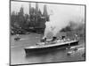 SS Normandie in New York Harbor-null-Mounted Photographic Print