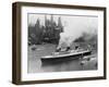 SS Normandie in New York Harbor-null-Framed Photographic Print