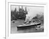 SS Normandie in New York Harbor-null-Framed Photographic Print