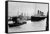 SS 'Olympic' Leaving Southampton, 1913-null-Framed Stretched Canvas