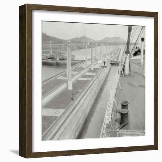 SS Orbita, Panama Canal, Panama, 20th Century-J Dearden Holmes-Framed Photographic Print