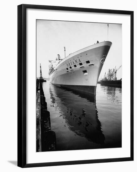 SS Oriana New Ship Passenger Liner Maiden Voyage in Pacific Ocean-Ralph Crane-Framed Photographic Print