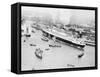 SS United States Entering Southampton Harbor-null-Framed Stretched Canvas